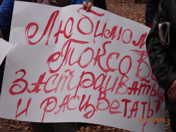В Токсово прошел митинг против строительства таунхауса